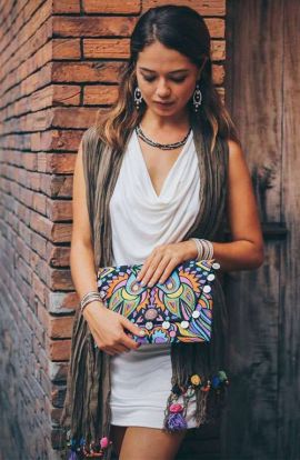 Colorful Design Large Clutch