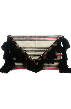 Offbeat Clutch - Black Tassels