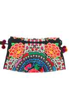 Hmong Cross Body Pom Pom Bag