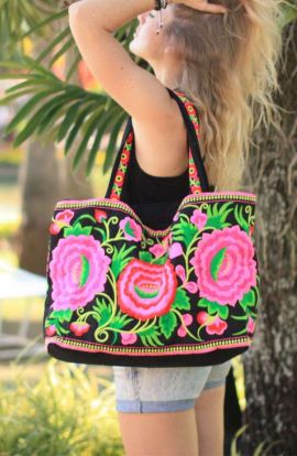 Pretty Boho Flower Shoulder Bag