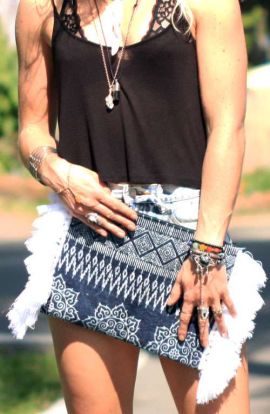 Tie Dye Web Clutch