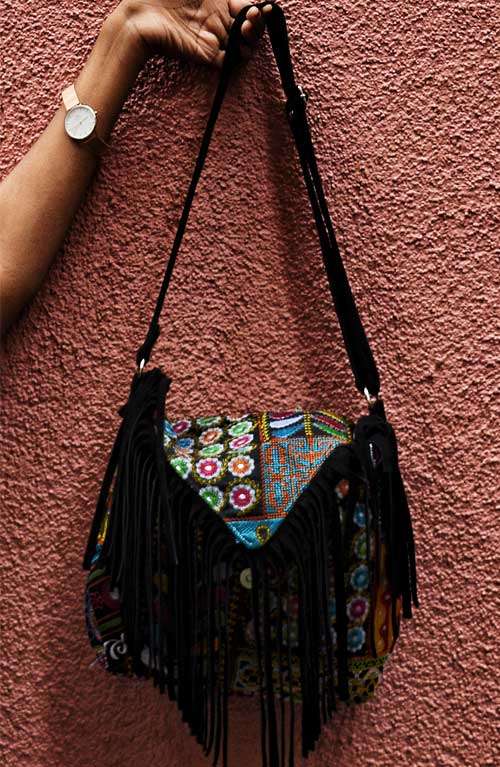 Colorful shoulder bag Colorful sling bag colorful boho bag