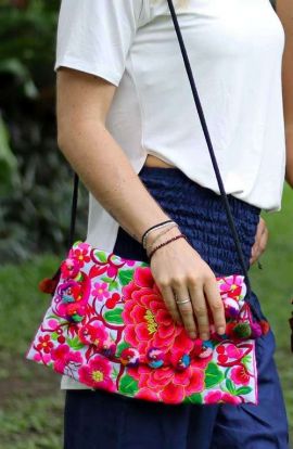 Cross Body Bag - Red Rose