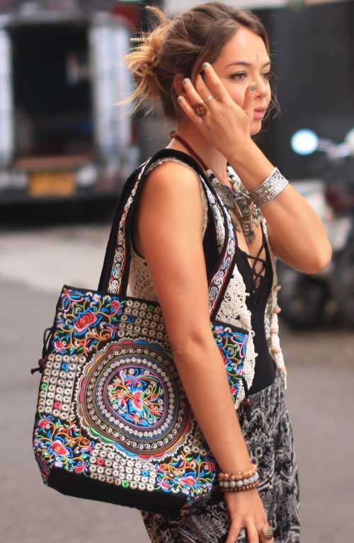 Silver Circle Tote Bag