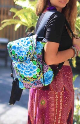 Festival Backpack - Blue Rose
