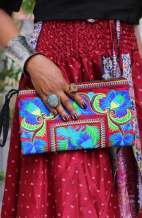 Women's Boho Purse - Hmong Floral