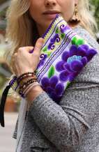 Women's Boho Purse - Hmong Floral