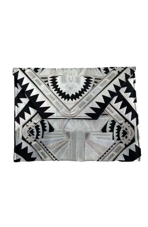 Oversized Clutch - Silver Deco (Sample)