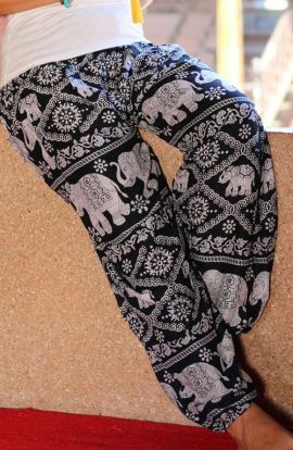 Elephant Harem Pants - Black