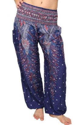 Peacock Harem Pants - Magic Blue
