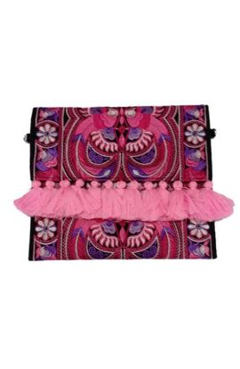 Alexa Boho Clutch Purse - Tasseled