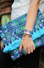 Lioness Oversized Clutch - Ocean Bird