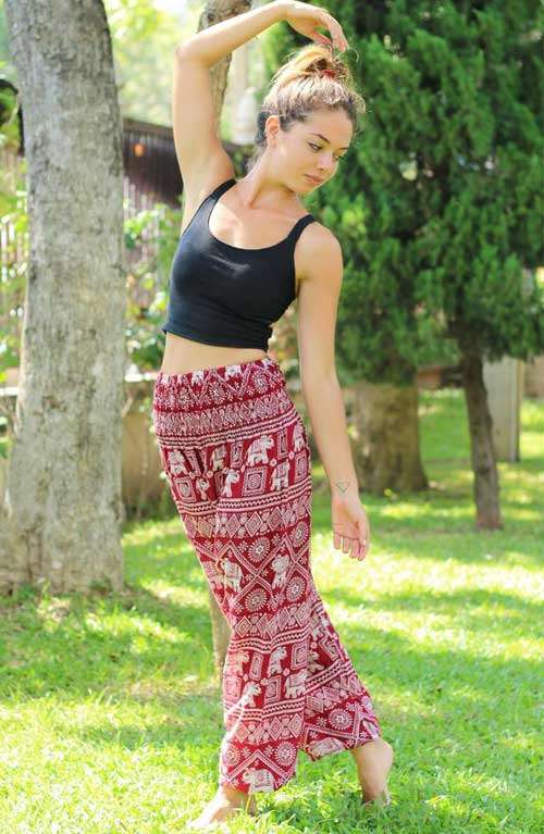 Pantalon Éléphant - Rouge