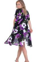 Floral Purple Kimono Cape
