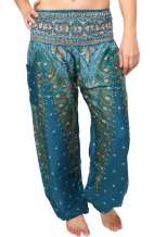 Peacock Harem Pants - Mediterranean Blue