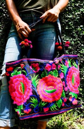 Shoulder Tote Bag - Pink Lipstick