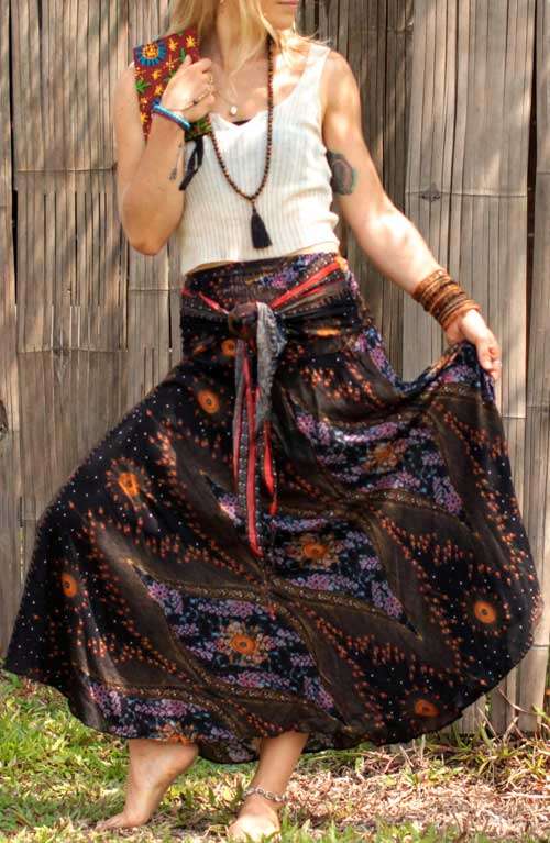 Peacock Long Skirt