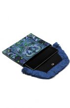 Kimmi Clutch - Blue Bird Tasseled