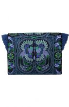 Kimmi Clutch - Blue Bird Tasseled