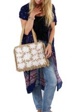 Jute Lilly Tote Handbag