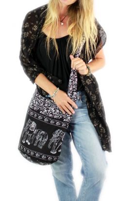 Crossbody Bag - Black Elephant