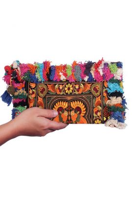 Mila Colorful Clutch - Tasseled