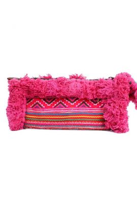 Adalee Vintage Pink Clutch - Tasseled