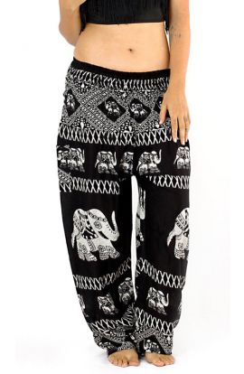 Elephant Pants - Tribal Harem Black