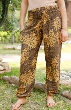 Floral Harem Pants - Tawny