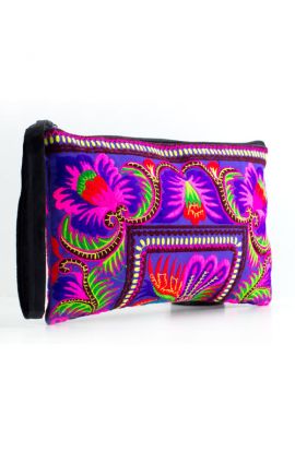 Wristlet Clutch Bag - Orchid Butterfly