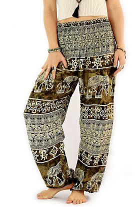 Pantalones Harem Elefante - Verde Oliva