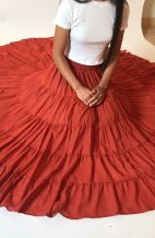 Falda larga bohemia - Patchwork hecho a mano