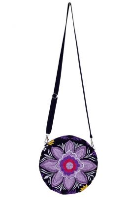 Cross Body Bag - Round Mex Violet