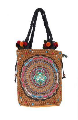 Golden Circle Tribal Tote Bag