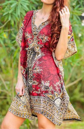 Kaftan - Artistic Red