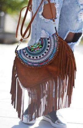 Sadie Fringe Bag - Rustic Brown
