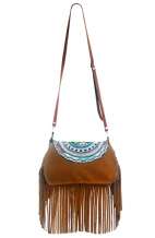 Rustic Brown Hmong Fringe Bag